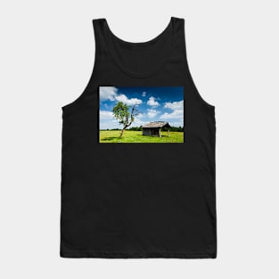 Wooden cabin and tree Tank Top